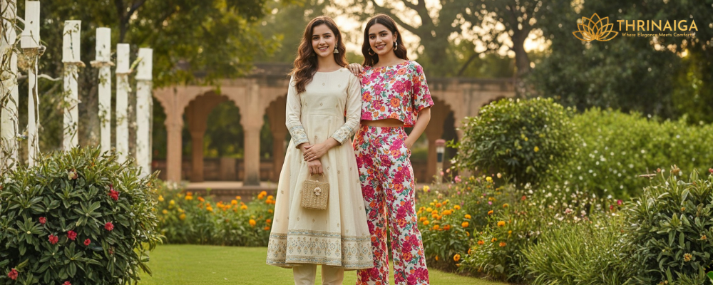 Image of stylish A-line kurtas and co-ord sets